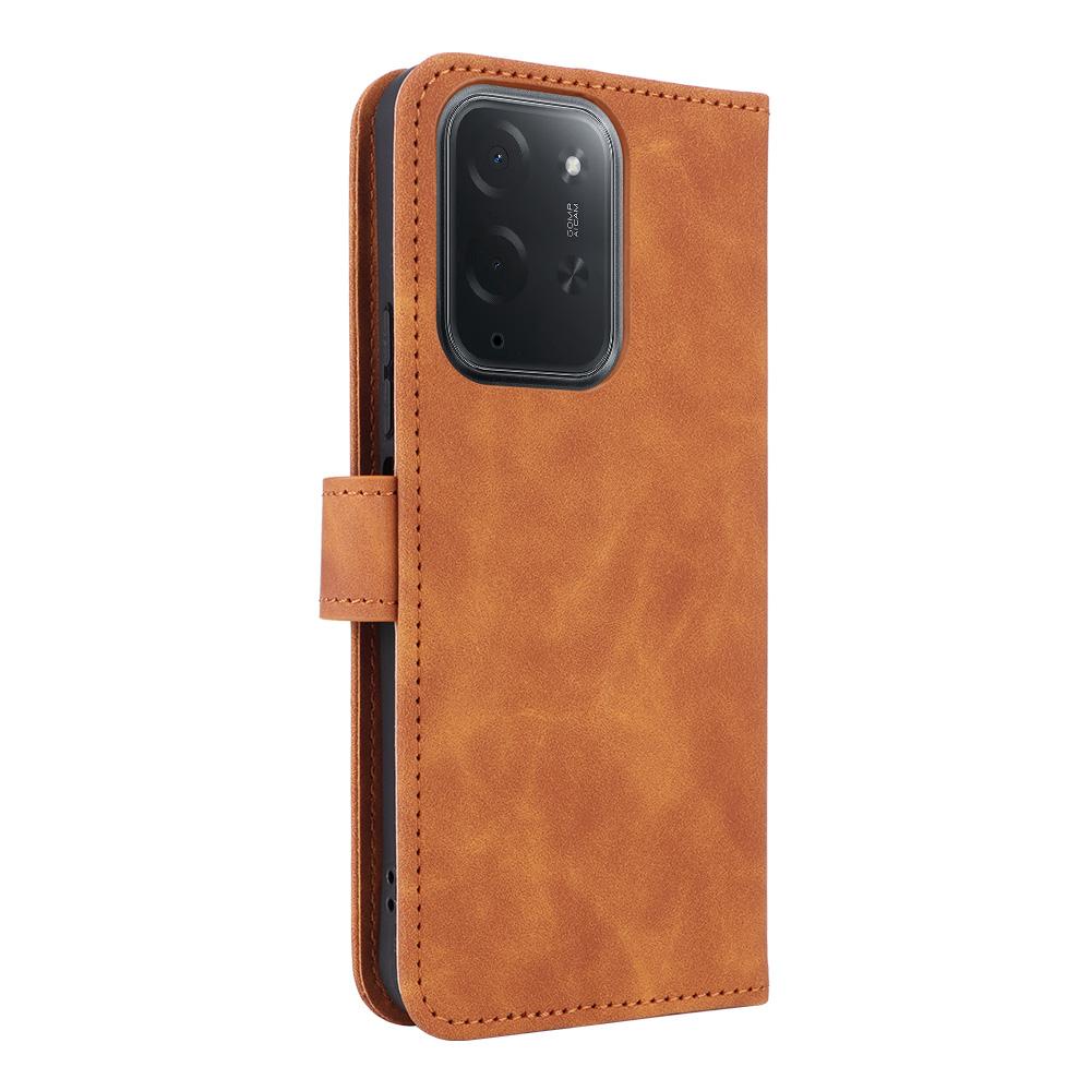For Xiaomi Poco C95 Pro Skin Feel Magnetic Flip Leather Phone Case(Brown)