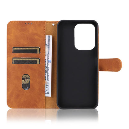 For Xiaomi Poco C95 Pro Skin Feel Magnetic Flip Leather Phone Case(Brown)