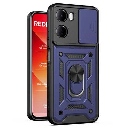 For Redmi 15a 5G Sliding Camera Cover Design TPU+PC Phone Case - Blue - EDA007290915C