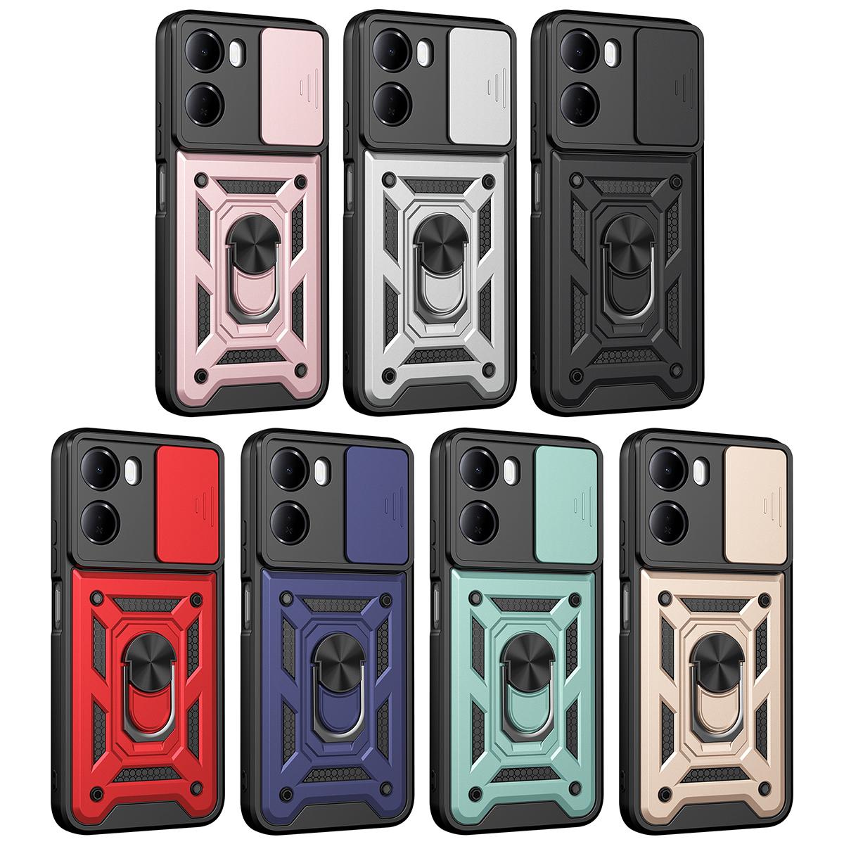 For Redmi 15a 5G Sliding Camera Cover Design TPU+PC Phone Case - Rose Gold - EDA007290915F