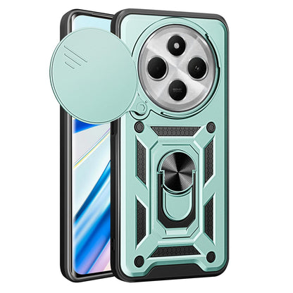 For Redmi 17C 4G 171mm Sliding Camera Cover Design TPU+PC Phone Case(Green)