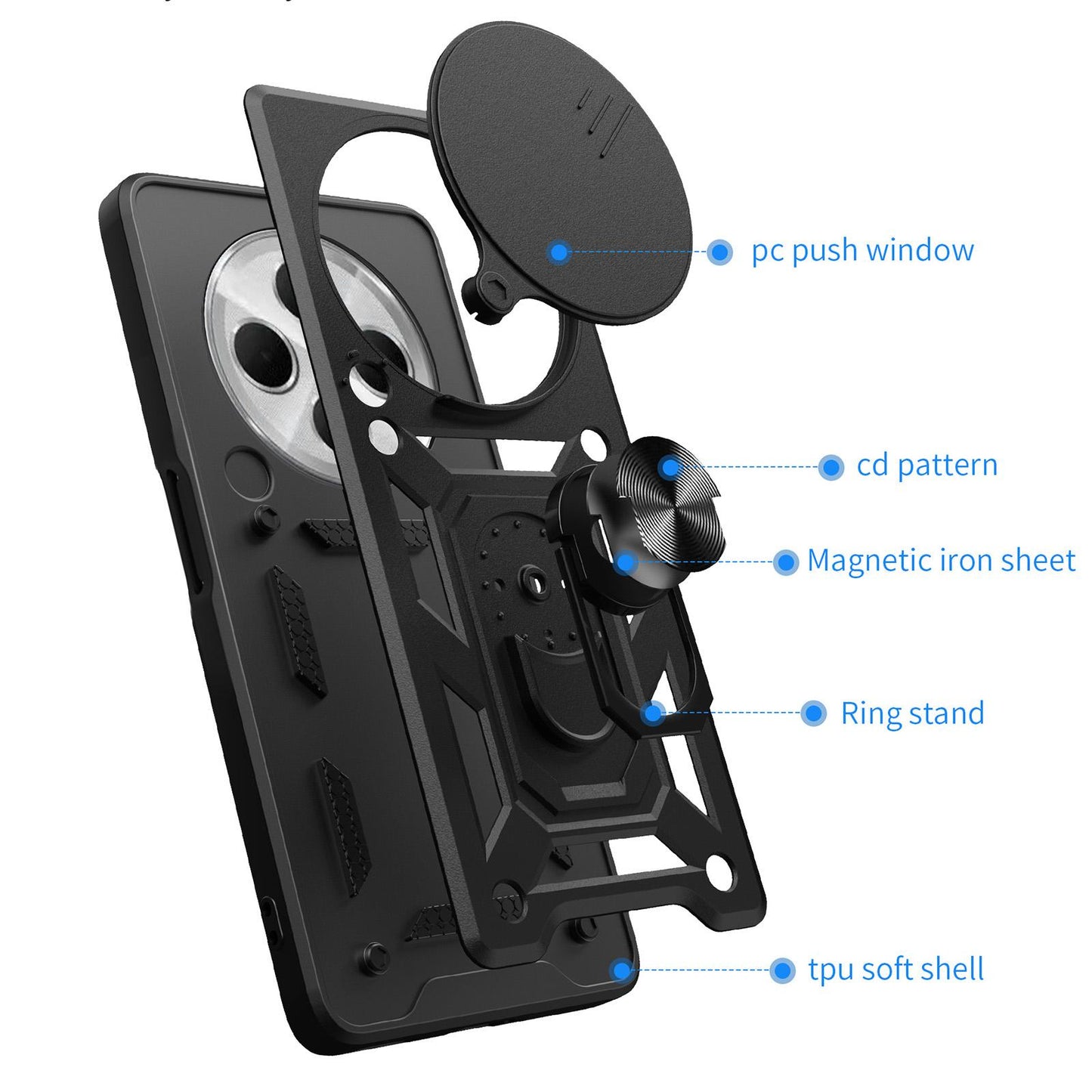 For Redmi 17C 4G 171mm Sliding Camera Cover Design TPU+PC Phone Case(Green)