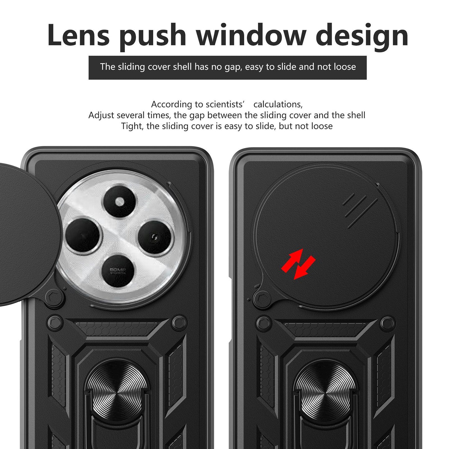 For Redmi 17C 4G 171mm Sliding Camera Cover Design TPU+PC Phone Case(Green)