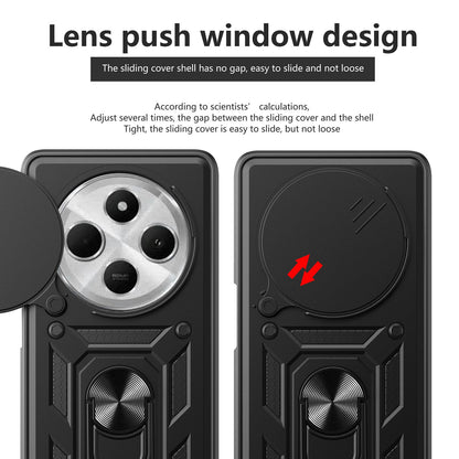 For Redmi 17C 4G 171mm Sliding Camera Cover Design TPU+PC Phone Case(Green)