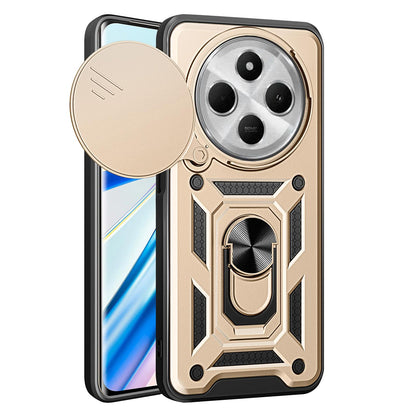 For Redmi 17C 4G 171mm Sliding Camera Cover Design TPU+PC Phone Case(Gold)