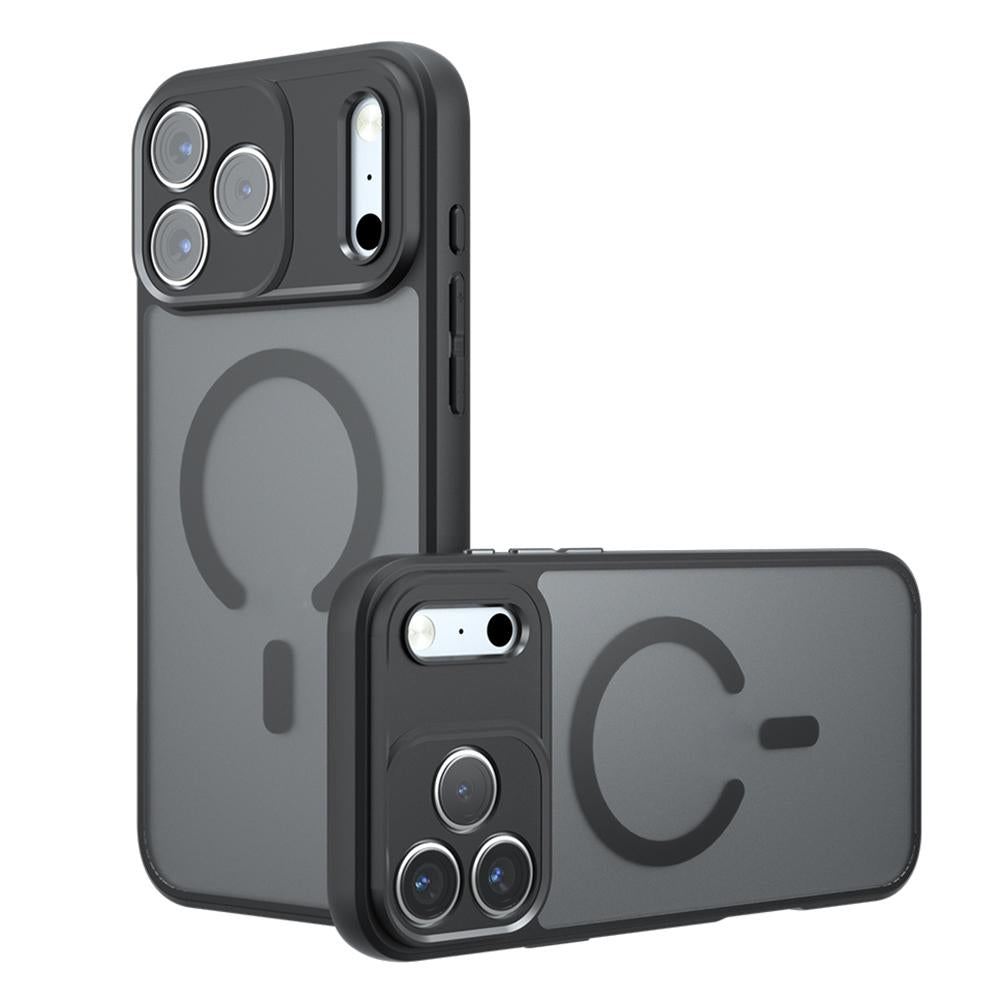 For iPhone 18 Pro Max C-type Armor MagSafe PC Hybrid TPU Phone Case - Frosted Black - EDA007314911A