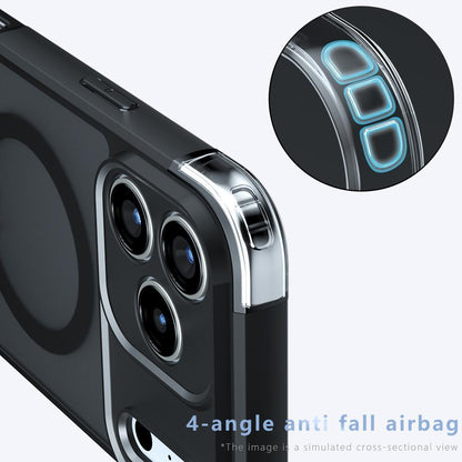 For iPhone 18 Pro Max C-type Armor MagSafe PC Hybrid TPU Phone Case - Frosted Black - EDA007314911A