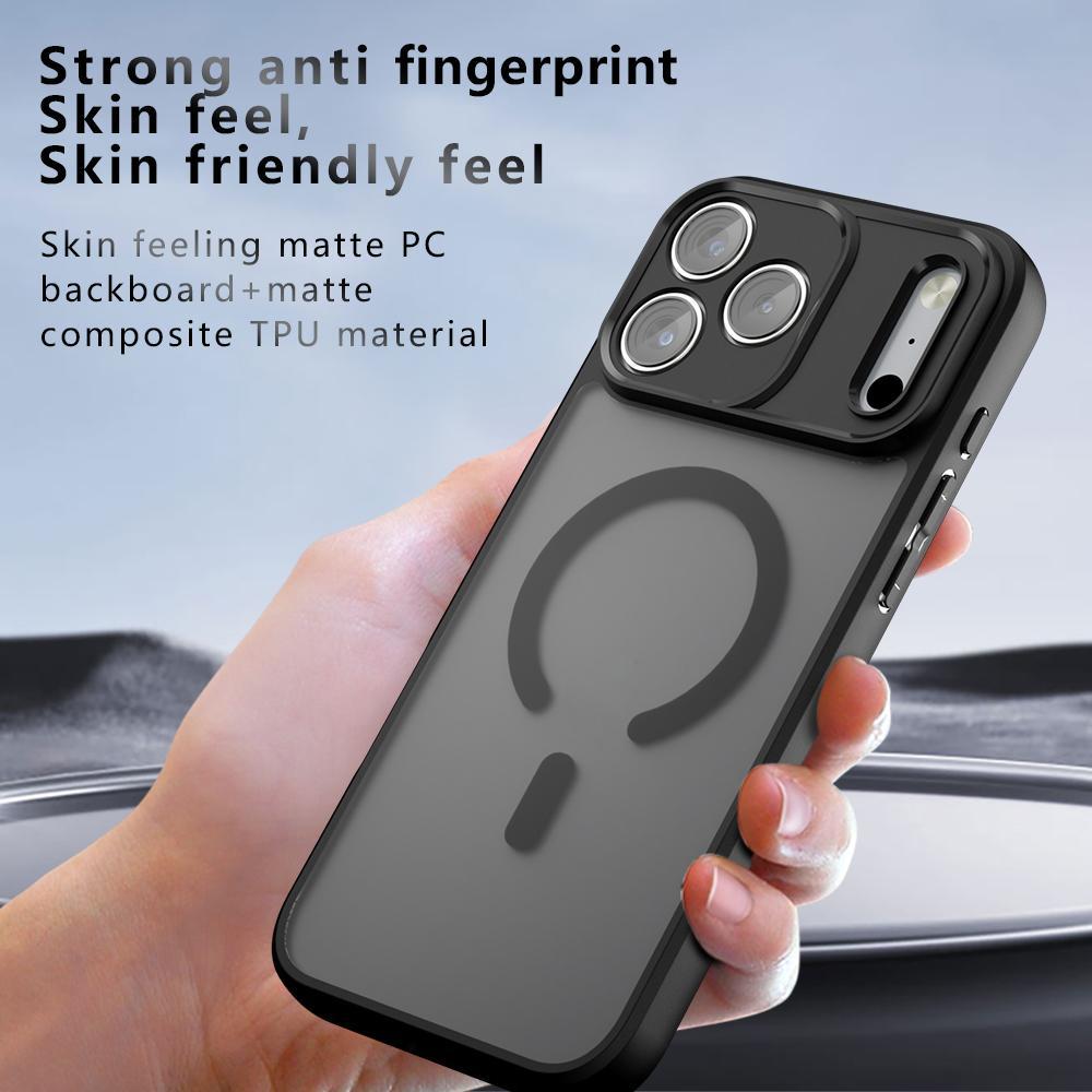 For iPhone 18 Pro Max C-type Armor MagSafe PC Hybrid TPU Phone Case - Frosted Black - EDA007314911A