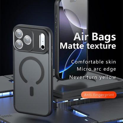 For iPhone 18 Pro C-type Armor MagSafe PC Hybrid TPU Phone Case - Frosted Black - EDA007314912A