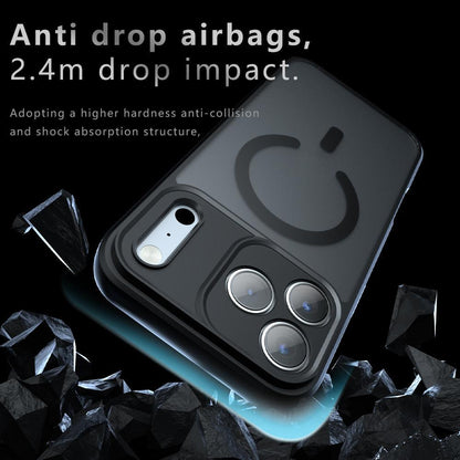 For iPhone 18 Pro C-type Armor MagSafe PC Hybrid TPU Phone Case - Frosted Black - EDA007314912A