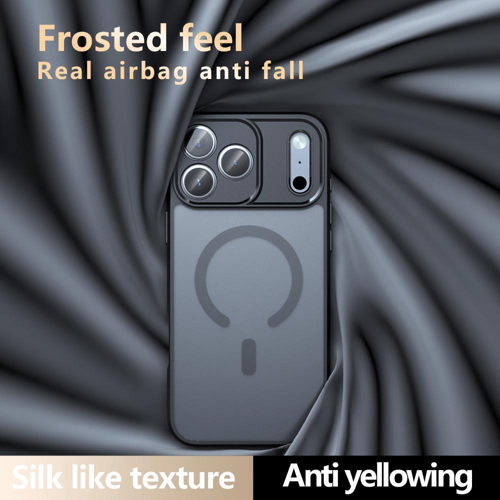 For iPhone 18 Pro C-type Armor MagSafe PC Hybrid TPU Phone Case - Frosted Black - EDA007314912A