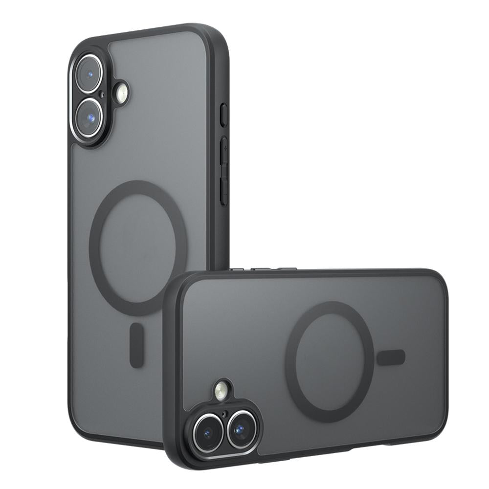For iPhone 18 Armor MagSafe PC Hybrid TPU Phone Case - Frosted Black - EDA007314913A