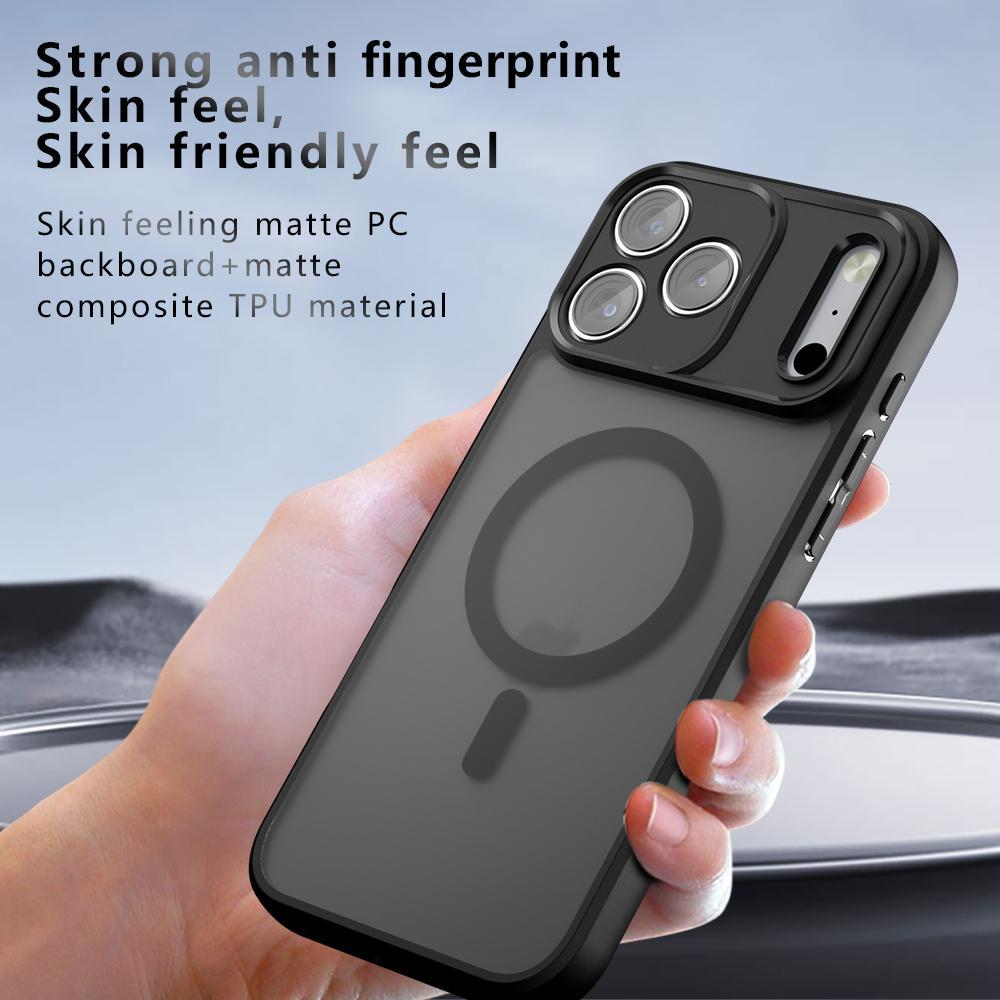 For iPhone 18 Armor MagSafe PC Hybrid TPU Phone Case - Frosted Black - EDA007314913A