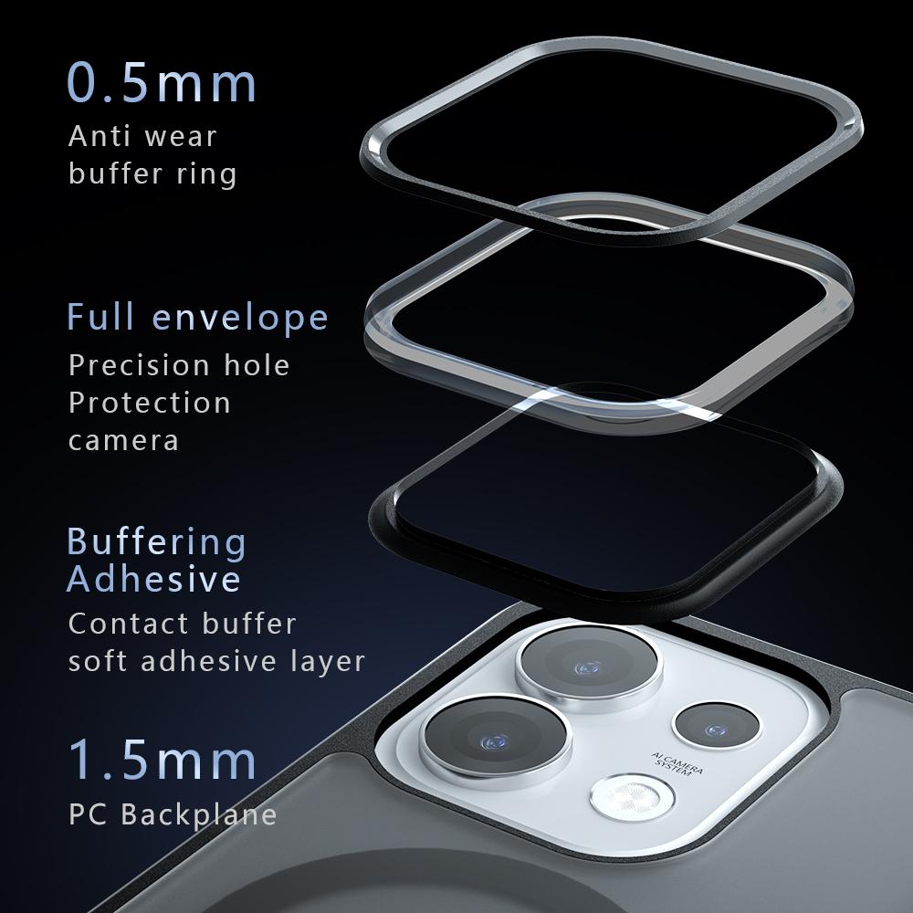 For OPPO Reno16 / Reno16 Pro Global Armor MagSafe PC Hybrid TPU Phone Case - Frosted Black - EDA007315017A