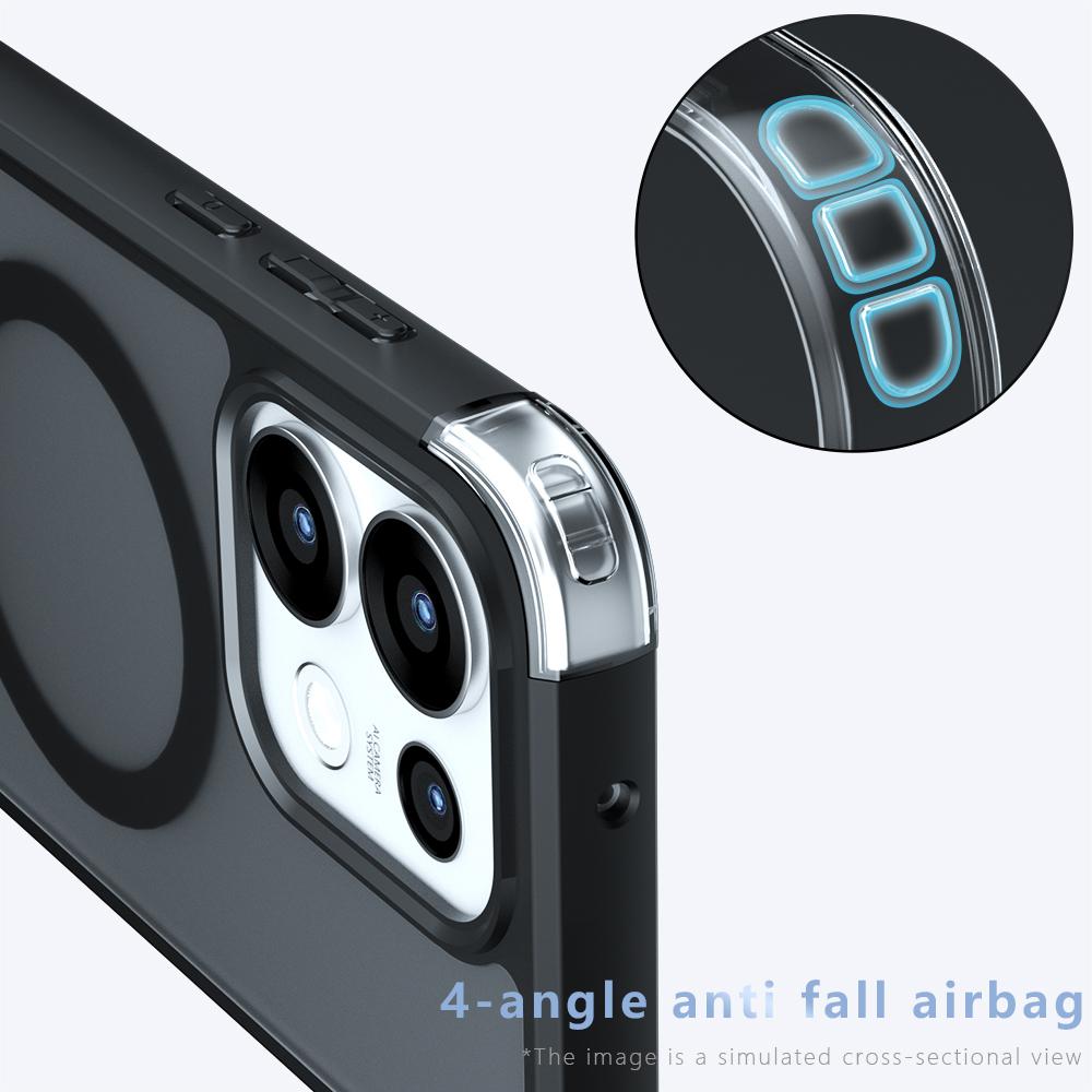 For OPPO Reno16 / Reno16 Pro Global Armor MagSafe PC Hybrid TPU Phone Case - Frosted Black - EDA007315017A