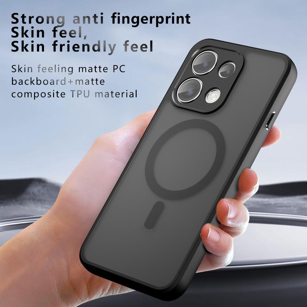 For OPPO Reno16 F / Reno16 FS / Reno16c Armor MagSafe PC Hybrid TPU Phone Case - Frosted Black - EDA007315018A