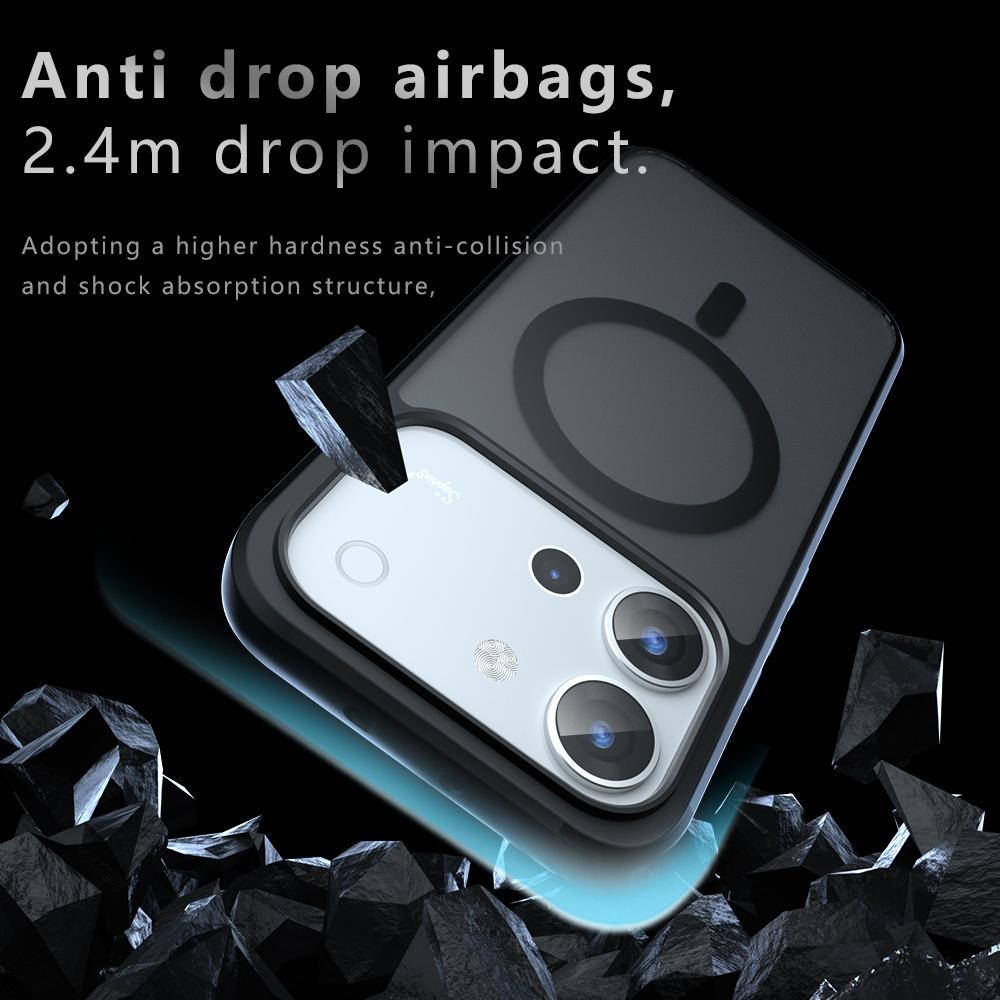 For vivo S60 / S60 Vitality 5G Armor MagSafe PC Hybrid TPU Phone Case - Frosted Black - EDA007315122A