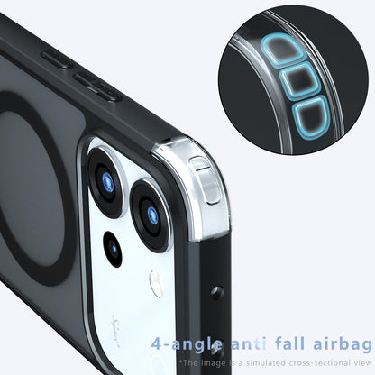 For vivo S60 / S60 Vitality 5G Armor MagSafe PC Hybrid TPU Phone Case - Frosted Black - EDA007315122A