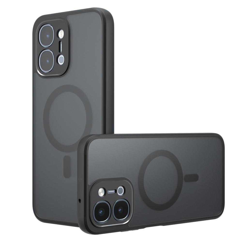 For vivo Y31d 4G / Y51 Pro 5G Armor MagSafe PC Hybrid TPU Phone Case - Frosted Black - EDA007315123A