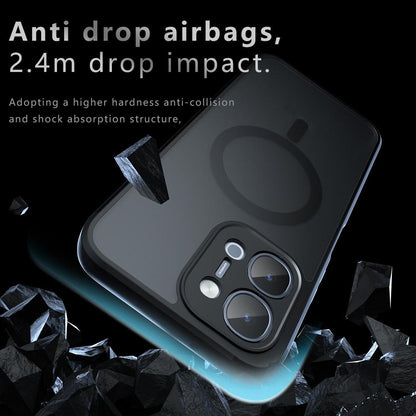 For vivo Y31d 4G / Y51 Pro 5G Armor MagSafe PC Hybrid TPU Phone Case - Frosted Black - EDA007315123A