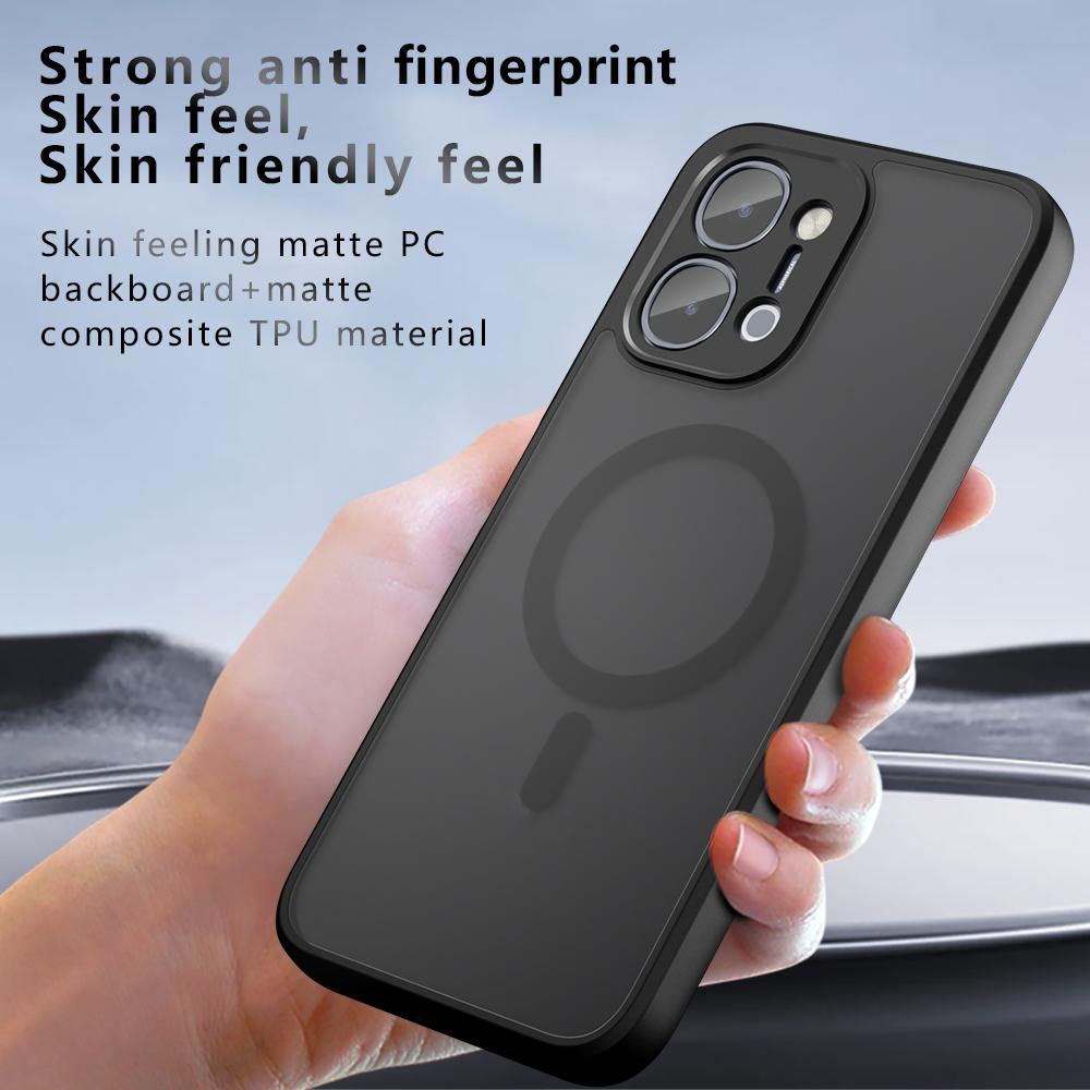 For vivo Y31d 4G / Y51 Pro 5G Armor MagSafe PC Hybrid TPU Phone Case - Frosted Black - EDA007315123A