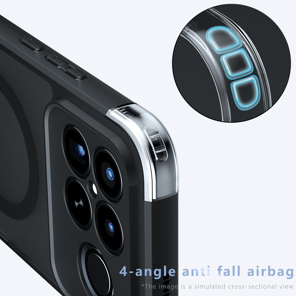 For Redmi K90 Pro Max / Poco F8 Ultra Armor MagSafe PC Hybrid TPU Phone Case(Frosted Black)