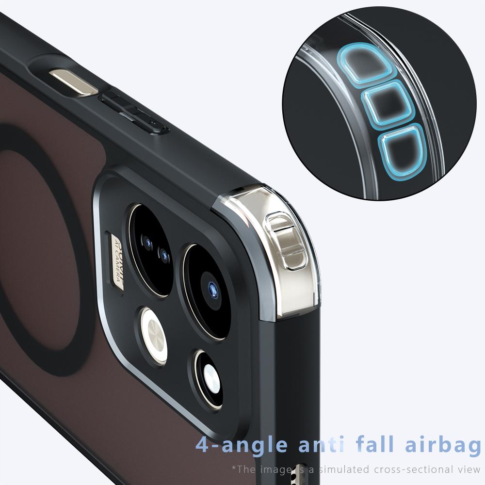 For Redmi 17 5G / 4G Global 170mm Armor MagSafe PC Hybrid TPU Phone Case - Frosted Black - EDA007315622A