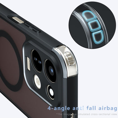 For Redmi 17 5G / 4G Global 170mm Armor MagSafe PC Hybrid TPU Phone Case - Frosted Black - EDA007315622A