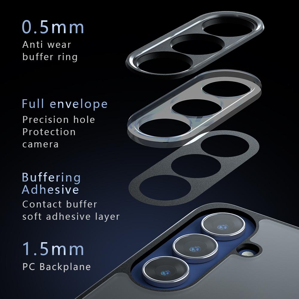 For Galaxy S26 FE 5G Armor Precise Hole PC Hybrid TPU Phone Case - Frosted Black - EDA007317208A