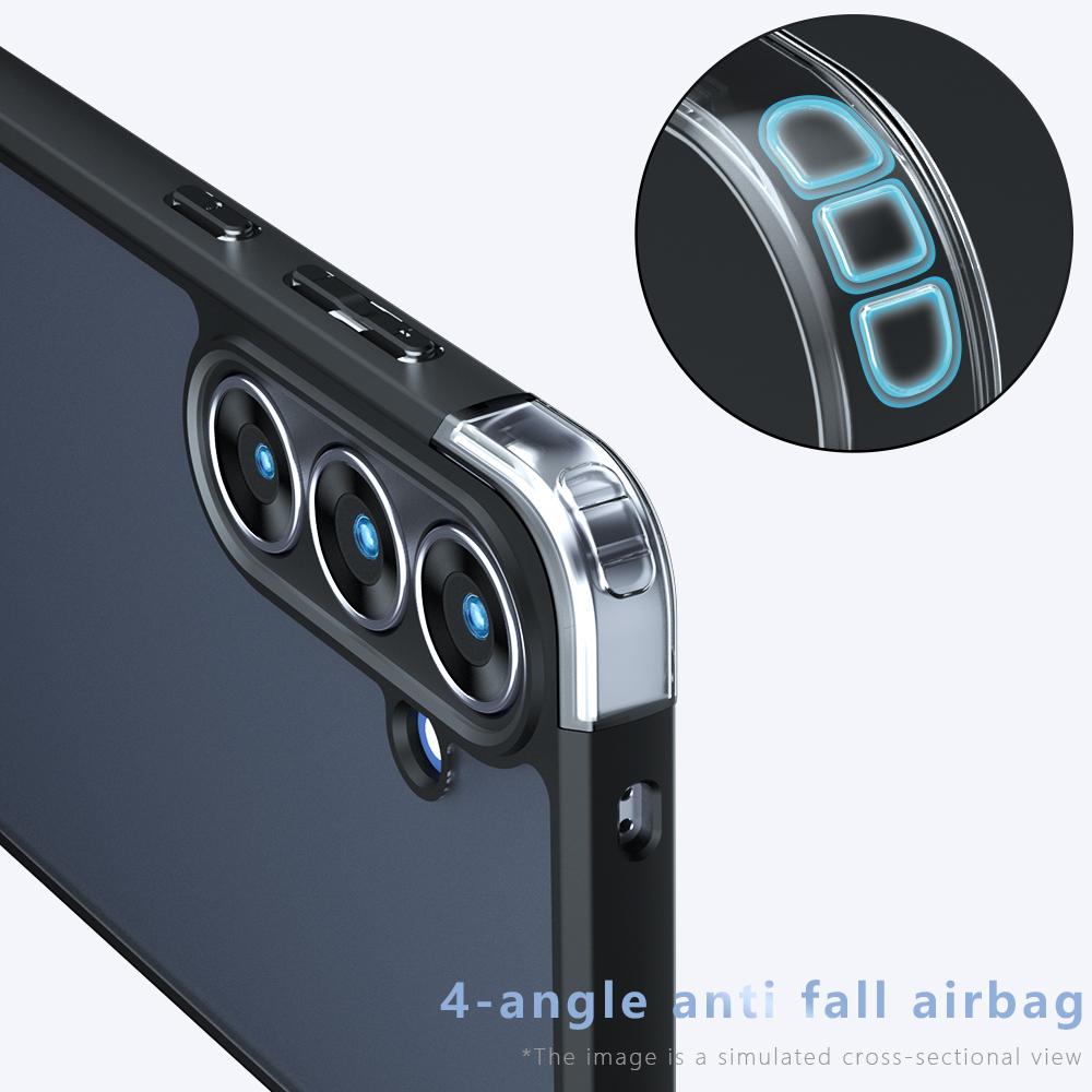 For Galaxy S26 FE 5G Armor Precise Hole PC Hybrid TPU Phone Case - Frosted Black - EDA007317208A