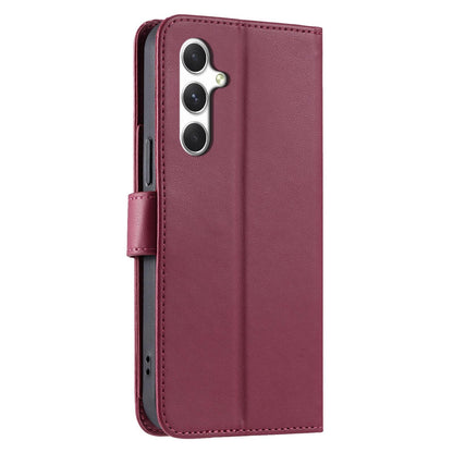 For Galaxy S25 FE 5G Ring Buckle Rhombic Leather Phone Case(Red)