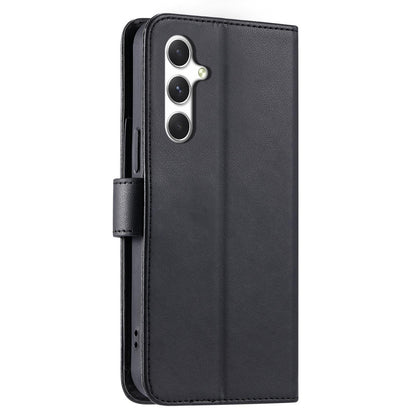 For Galaxy S25 FE 5G Ring Buckle Rhombic Leather Phone Case(Black)