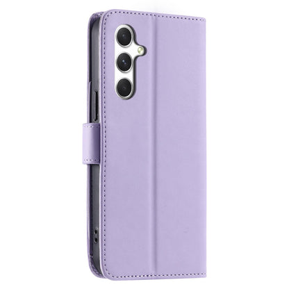 For Galaxy S25 FE 5G Ring Buckle Rhombic Leather Phone Case(Purple)