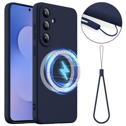 For Galaxy S26 FE 5G Shockproof Silicone Magsafe Phone Case - Navy Blue - EDA007331614A