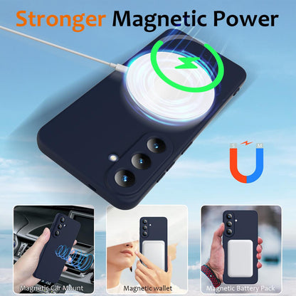 For Galaxy S26 FE 5G Shockproof Silicone Magsafe Phone Case - Navy Blue - EDA007331614A