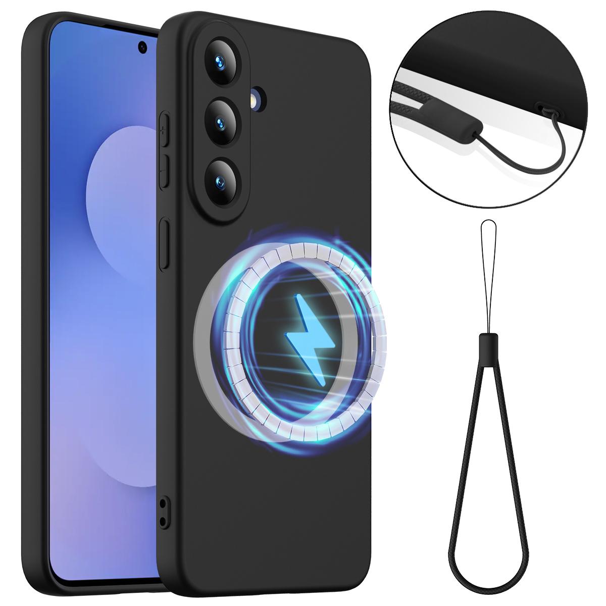 For Galaxy S26 FE 5G Shockproof Silicone Magsafe Phone Case - Black - EDA007331614B