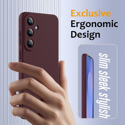 For Galaxy S26 FE 5G Shockproof Silicone Magsafe Phone Case - Plum Color - EDA007331614C