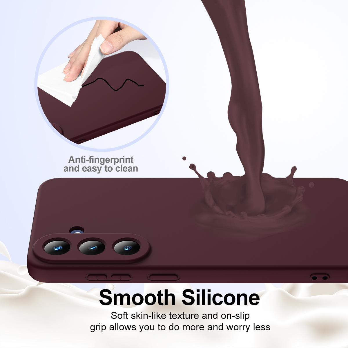 For Galaxy S26 FE 5G Shockproof Silicone Magsafe Phone Case - Plum Color - EDA007331614C