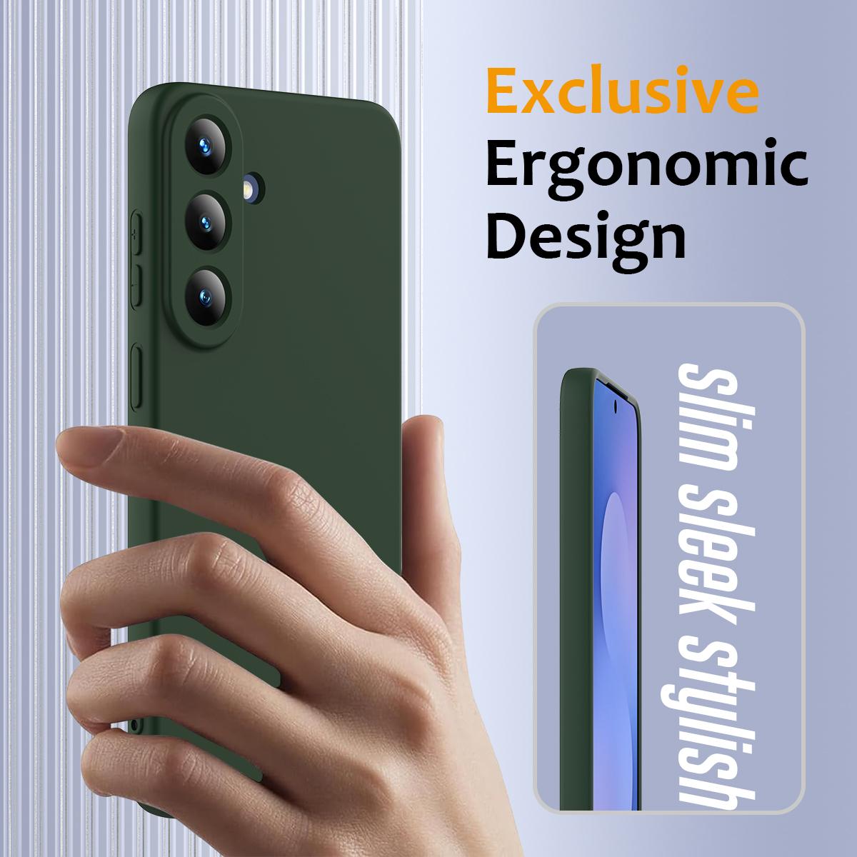 For Galaxy S26 FE 5G Shockproof Silicone Magsafe Phone Case - Dark Green - EDA007331614D