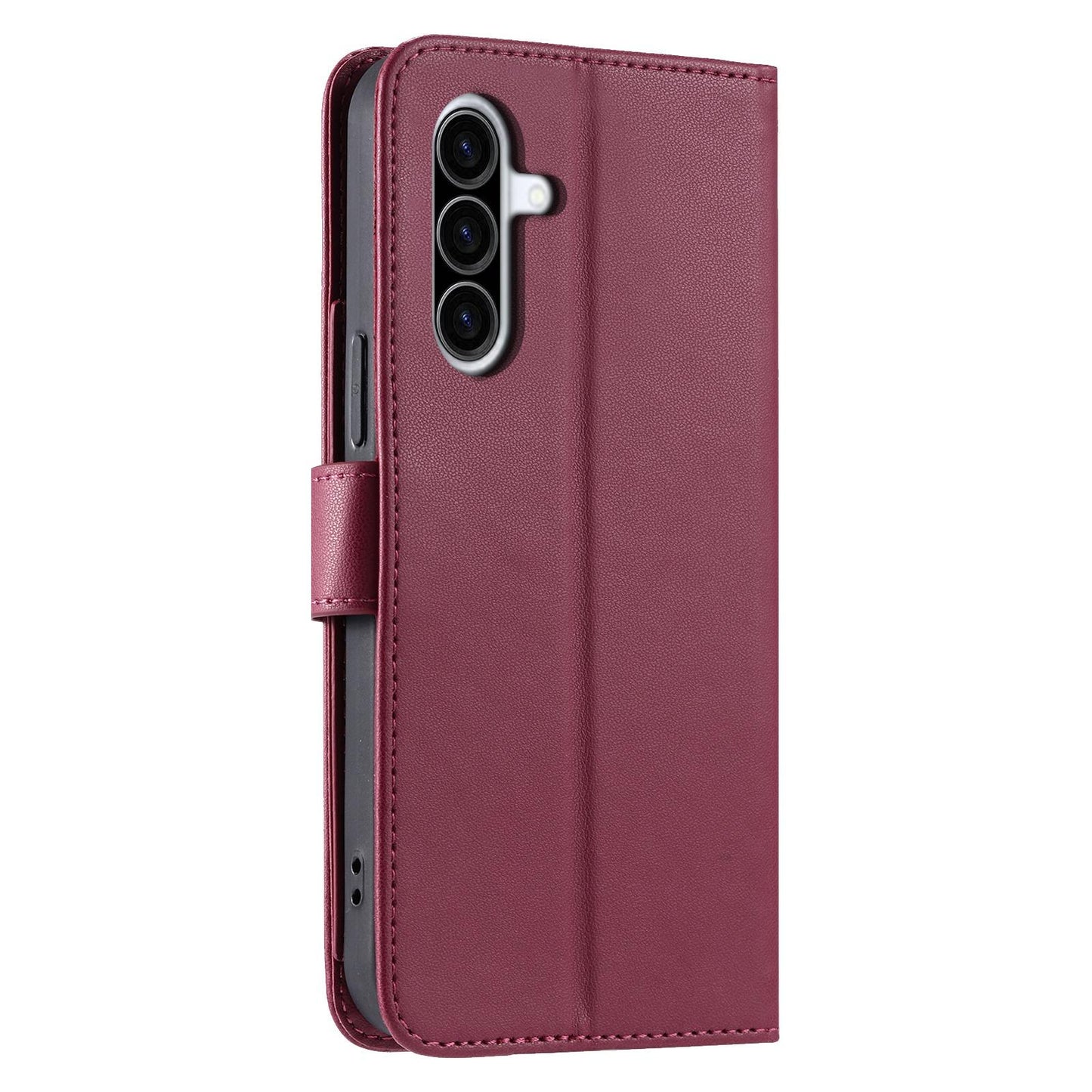 For Galaxy A57 5G Ring Buckle Rhombic Leather Phone Case(Red)