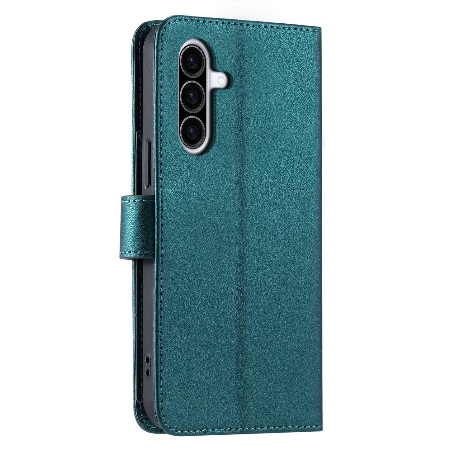 For Galaxy A57 5G Ring Buckle Rhombic Leather Phone Case(Green)