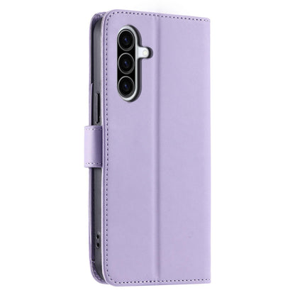 For Galaxy A57 5G Ring Buckle Rhombic Leather Phone Case(Purple)