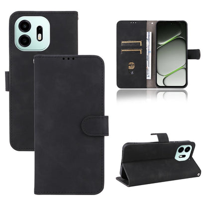 For OnePlus N6 4G Skin Feel Magnetic Flip Leather Phone Case(Black)