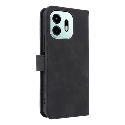 For OnePlus N6 4G Skin Feel Magnetic Flip Leather Phone Case(Black)