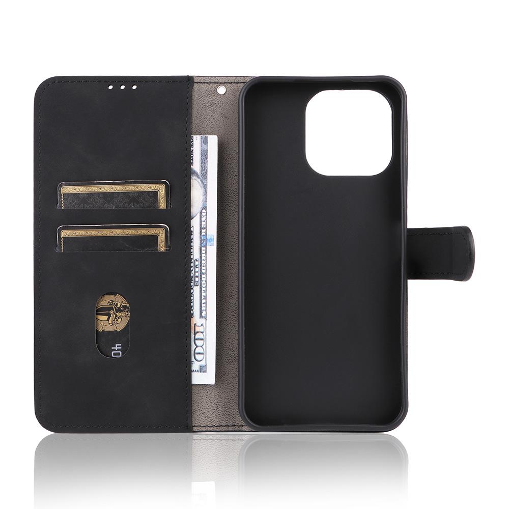For OnePlus N6 4G Skin Feel Magnetic Flip Leather Phone Case(Black)