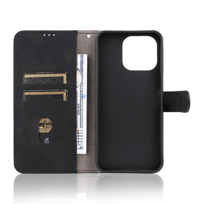 For OnePlus N6 4G Skin Feel Magnetic Flip Leather Phone Case(Black)