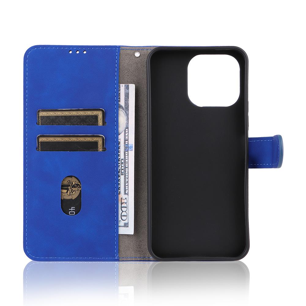 For OnePlus N6 4G Skin Feel Magnetic Flip Leather Phone Case(Blue)