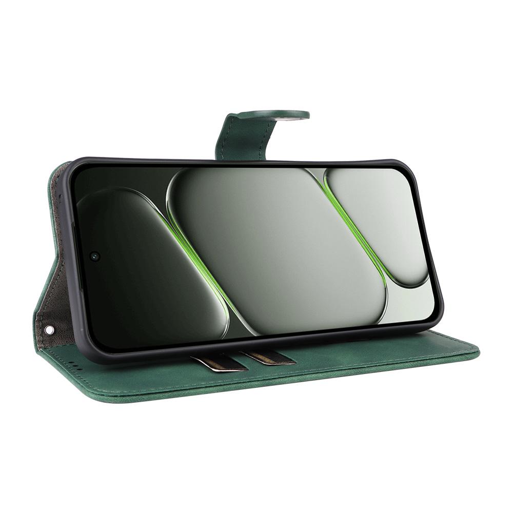 For OnePlus N6 4G Skin Feel Magnetic Flip Leather Phone Case(Green)