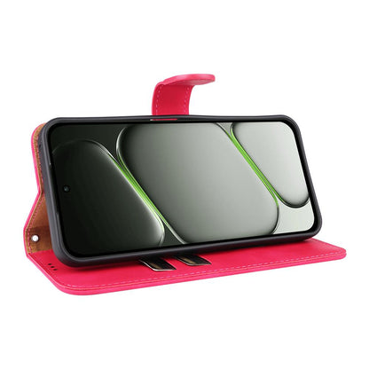 For OnePlus N6 4G Skin Feel Magnetic Flip Leather Phone Case(Rose Red)