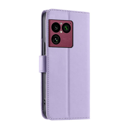 For Sony Xperia 1 VIII Ring Buckle Rhombic Leather Phone Case(Purple)